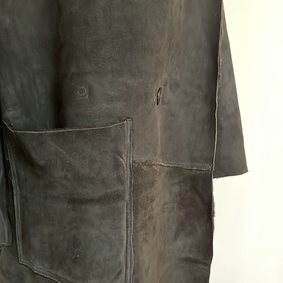 Ivan Grundahl genuine leather shearling long coat - Picture 5 of 15